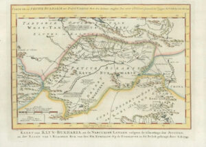 1749 Original Antique Map - CHINA Russia Turkestan PETITE BUKHARIE Asia (16)