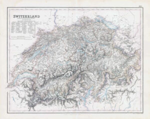 c1860 Large Antique Map SWITZERLAND by Swanston (FJM-15)
