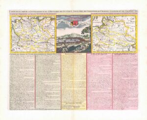 1719 Map CARTE POUR SERVIE A L'INTELLIGENCE Bergen Norway Poland Chatelain