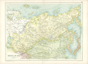 1912 Original Colour Antique Map  -  RUSSIA ASIA   (26)