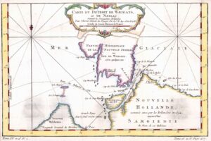 1770 Map CARTE DU DETROIT DE WAEIGATS OU DE NASSAU Novaya Zemlya Russia (BM3-13)