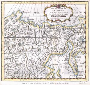 1770 Map SUITE DE LA CARTE DE LA SIBERIE Kamtschatka Kamchatka Russia (BM3-26)