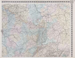 1849 Large Map SWITZERLAND PRUSSIA Netherlands (GMG25)