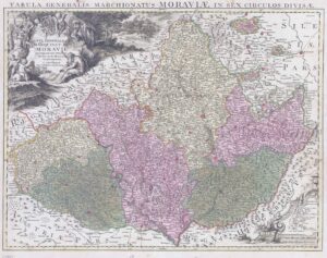 1740 Map CARTE GENERALE DU MARQUISAT DE MORAVIE Moravia Czech Republic (LM24)
