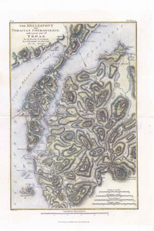 1817 Antique Map GREECE The Hellespont Thracian Chersonesus Troas (AG2-7)