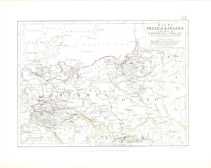 1852 Antique Map of PRUSSIA & POLAND to Illustrate the CAMPAIGNS OF 1806 (AM39)