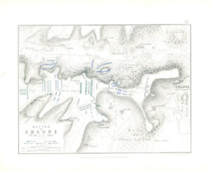 1852 Antique Map of BATTLE OF CRAONE 7th March 1814 Battle Plans France (AM97)