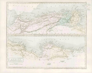 1864 - Original Antique Map ANCIENT LYBIA NORTHERN AFRICA Septentrionalis (19)