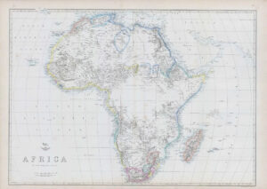 1863 Antique Map AFRICA Madagascar Mauritius Indian Ocean Edward Weller (DA62)