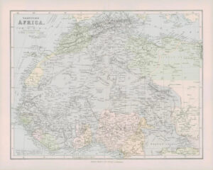 1903 Original Antique Colour Map - NORTHERN AFRICA  (39)
