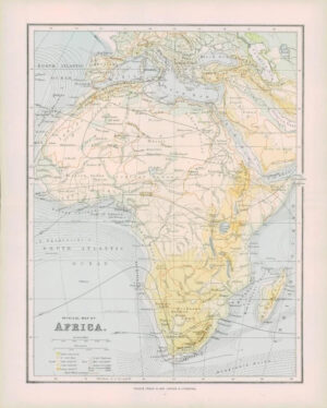 1903 Original Antique Colour Map - AFRICA  (37)