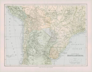 1903 Original Antique Colour Map  - CENTRAL SOUTH AMERICA  BRAZIL (51)