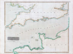1814 - Large Map of THE BRITISH CHANNEL SE & SW England + France Thomson (LM10)