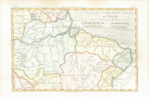 1780 Antique Map BRAZIL Carte Partie Septentrionale Du Bresil Bonne (BMii/6)