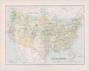 1903 Original Antique Colour Map  - UNITED STATES GULF MEXICO (46)