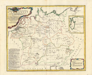 1762 Map Germany Hungary Austria OMNIUM EPISCOPATUUM GERMANIAE by Homann (HM41)