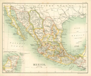 c1912 Map of MEXICO Chart Regions (BS66)
