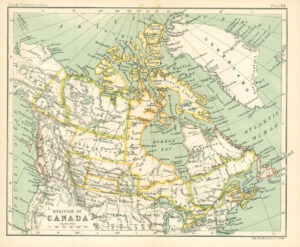 c1912 Map of the DOMINION OF CANADA Chart Regions (BS56)