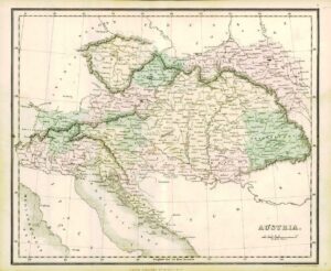 1858 Engraved Colour Map of AUSTRIA FOR THE USE OF SCRIPTURE STUDENTS (MA19)