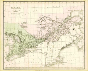 1858 Engraved Colour Map of CANADA FOR USE OF SCRIPTURE STUDENTS (MA7)