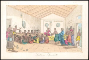 1814 Antique Print SONTUOSO BANCHETTO African Sumptious Banquet AFRICA (IC161)