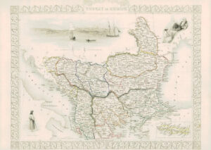 1851 Antique Map "TURKEY IN EUROPE" Bosnia Moldavia Bulgaria by Tallis (DW205)