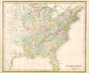 1858 Engraved Colour Map of UNITED STATES FOR USE OF SCRIPTURE STUDENTS (MA6)