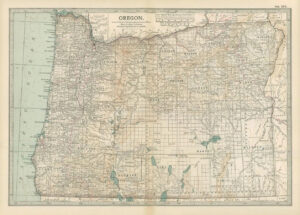 1903  Large Colour Map OREGON (EB104)