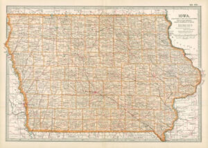 1903  Large Colour Map IOWA (EB93)
