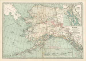 1903  Large Colour Map ALASKA (EB106)