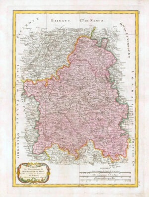 1782 Gouvernement de Champagne et Brie MAP FRANCE Regions CHAMPAGNE & BRIE (JM)