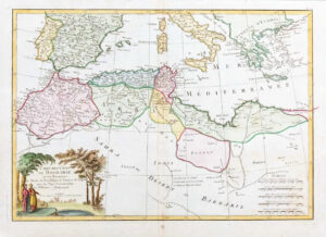 1782 - CARTE DES COTES DE BARBARIE Large Map of North African regions  (JM)