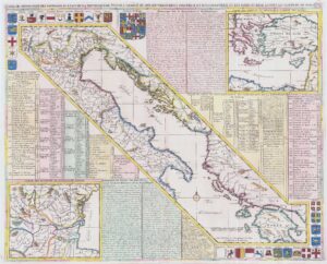 1719 Map CARTE DE GEOGRAPHIQUE VENISE Venice Adriatic Sea Chatelain (HAC)