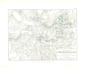 1852 Antique Map of BATTLE OF PREUSSISCH-EYLAU Germany 7th Feb 1807 (AM44)