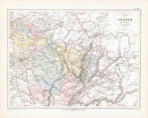 1865 Antique Map FRANCE Administrive Partie NORD EST (DEDG-36)