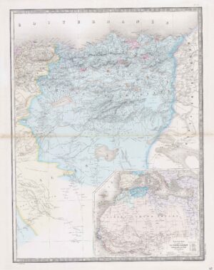 1849 Large Map LA FRANCE L'ALGERIE French Algeria (GMG7)
