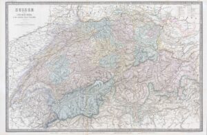 1849 Large Map SUISSE L'Etat-Major Federal France Bavaria (GMG23)