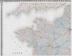 1849 Large Map FRANCE La Manche (GMG27)