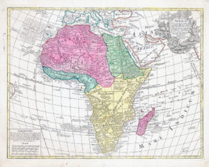 1772 AFRICA CONCINNATA SECUNDUM OBSERVATIONES Map by Conrad Lotter (LM30-63)