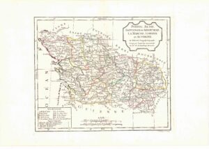 1792 POITOU AUNIS SANTONGE ANGOUMOIS LIMOSON Regional France Map (GSM16)