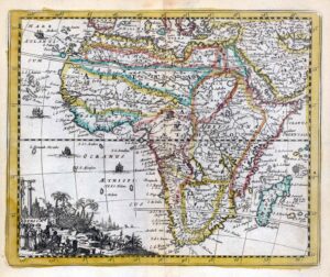 1787 Original Antique Map AFRICAE Africa by de Laporte (DM2)