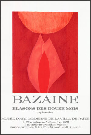 1975 Original Art Exhibition Poster for JEAN BAZAINE Museum of Modern Art PARIS