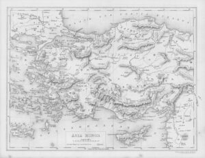 1838 Original Antique Engraved Print - TURKEY Map Asia Minor (111)