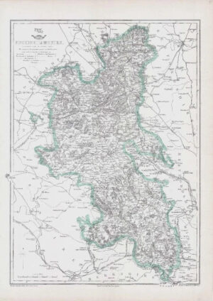 1863 Large Antique Map BUCKINGHAMSHIRE by Edward Weller (DA78)
