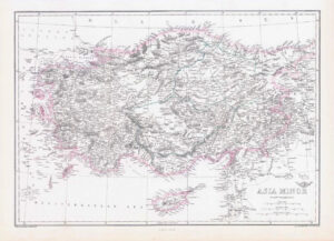 1863 Antique Map ASIA MINOR Adana Trebizond Karamania by Edward Weller (DA173)