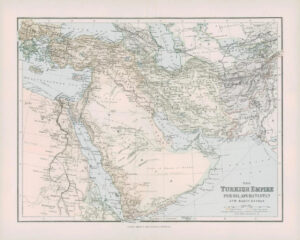 1903 Original Antique Colour Map - TURKEY EMPIRE PERISA AFGHANISTAN (26)