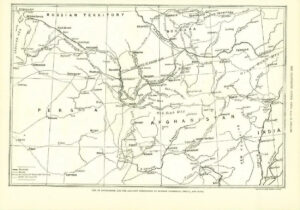 1885 - MAP AFGHANISTAN TURKESTAN PERSIA INDIA Territories Iran (160)