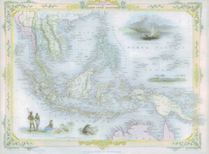 1850 Antique Map "MALAY ARCHIPELAGO"  Philippine Borneo by TALLIS - COLOUR (12)