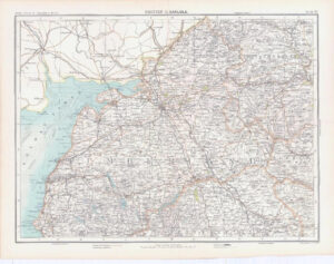 c1885 Large Map ENGLAND - SECTION II CARLISLE Cumberland Bartholomew (RA18)