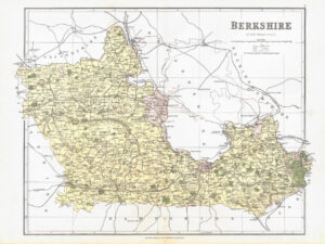 1885 Large Map of the County of BERKSHIRE by Weller (PCM2)